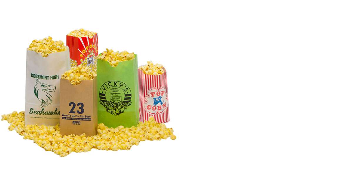 Personalised Popcorn Boxes & Unique Popcorn Packaging Bags at Wholesale